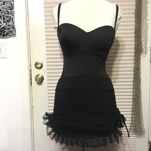 🆕 lace mini skirt with side ties and ruching